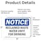Signmission Reclaimed Waste Water Unfit For Drinking, 5 in W x Rectangle, Vinyl Decal OS-2PACK-NS-D-35-L-17992 - alternate 2